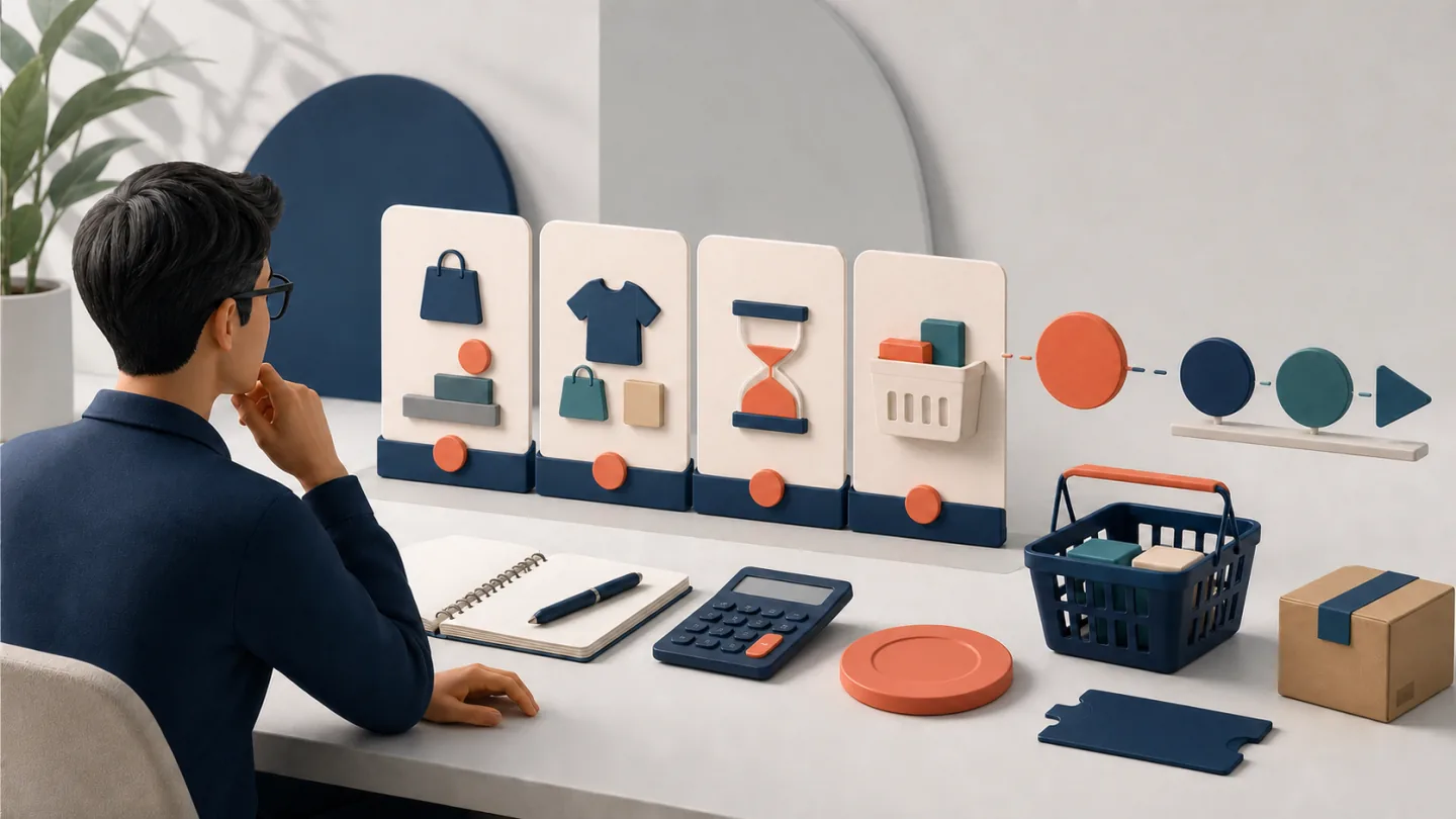 A merchant checking product eligibility, expiry timing, a shopping basket, and checkout results for an ecommerce coupon